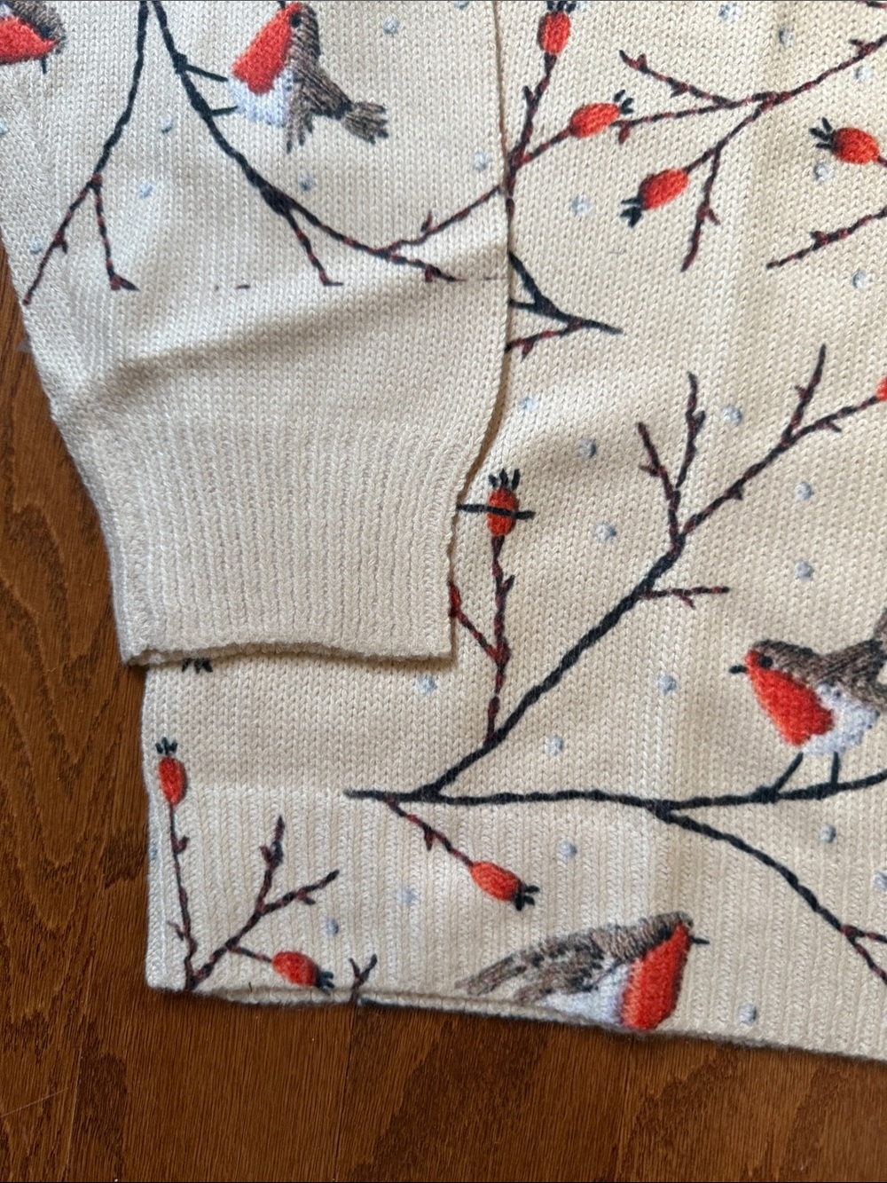 Robin & Berry Branch Print Lightweight Knit Sweater | Soft Fall Winter Pullover - Picture 5 of 9